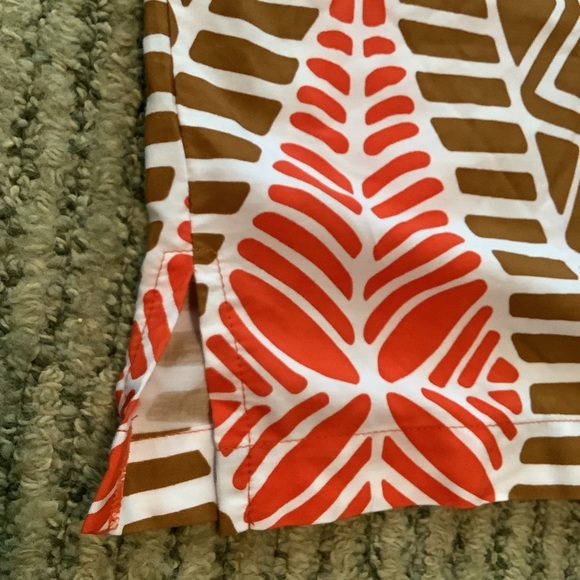 Missing Polynesia Pullover Top Small Adult Orange Brown - Picture 6 of 7